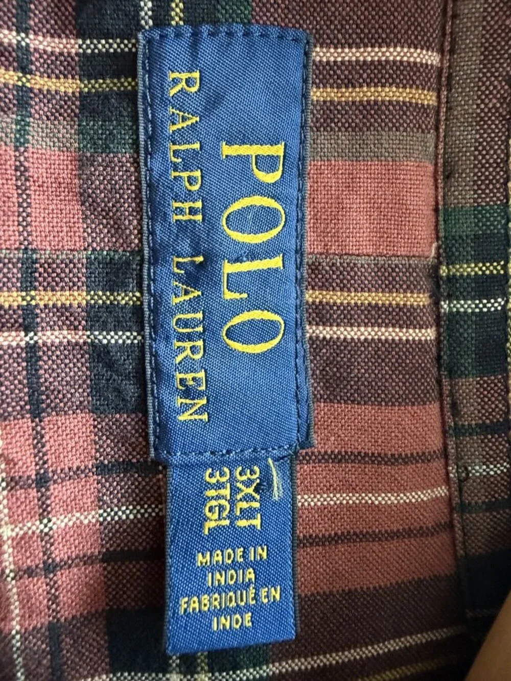 Polo Ralph Lauren Plaid Flannel Work Shirt 3XLT Big & Tall